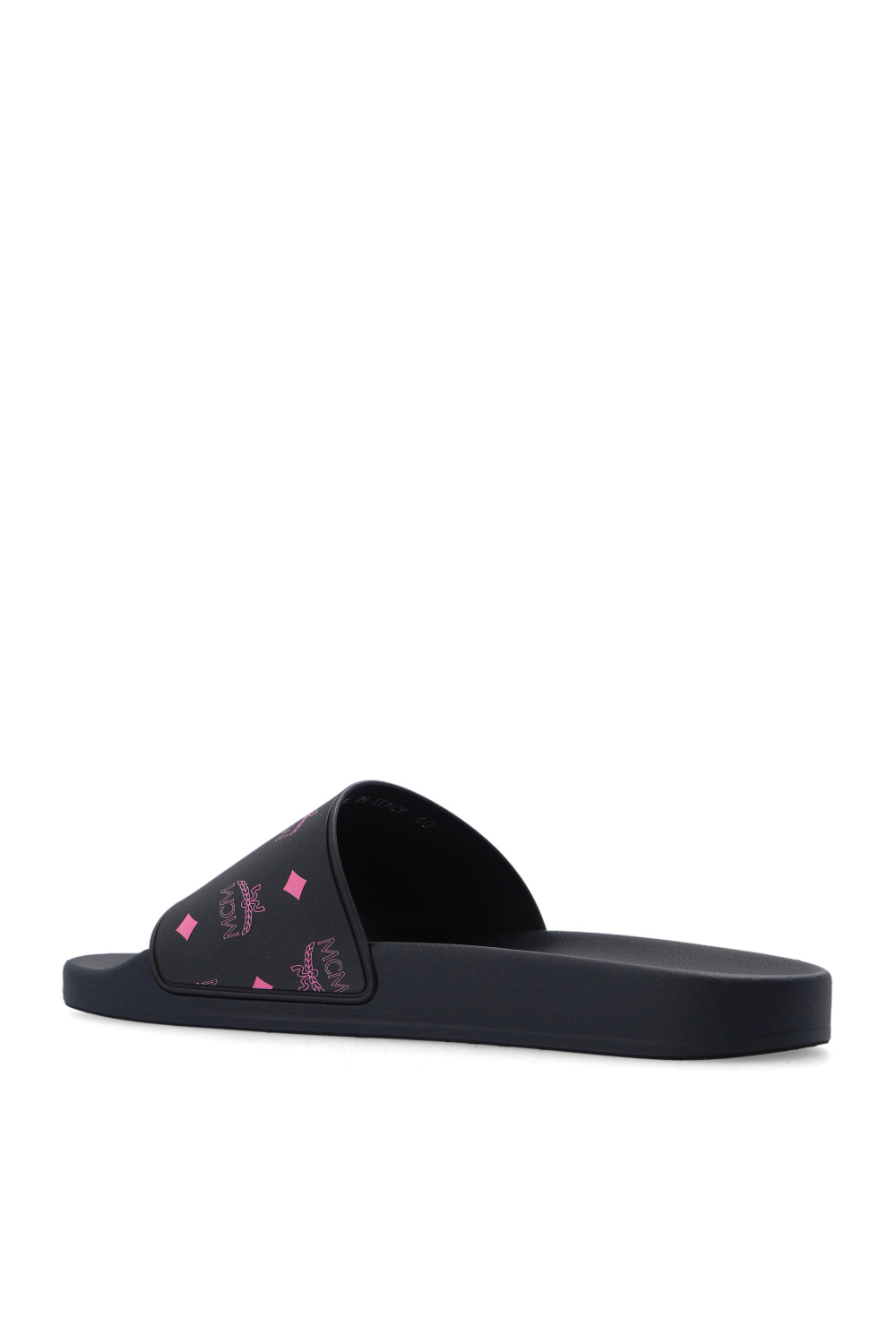 to your sneaker collection Black Monogram slides MCM IetpShops